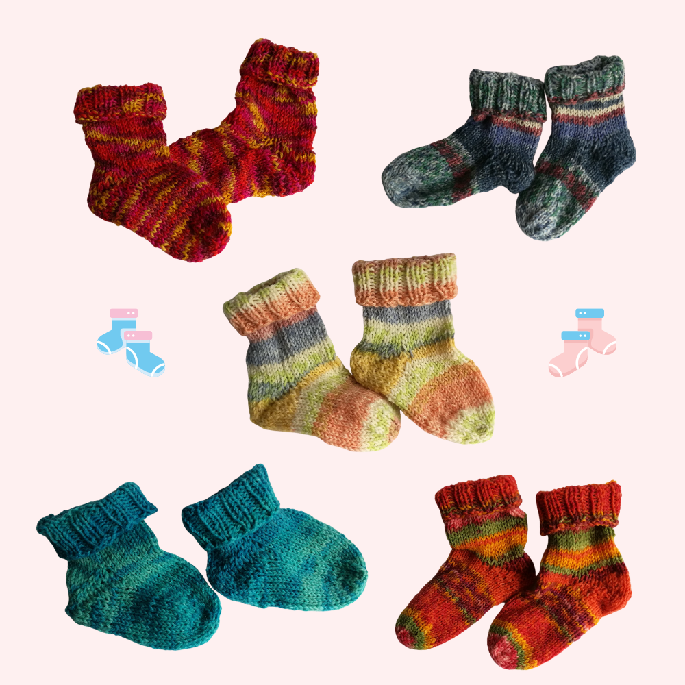 gestrickte Baby-Socken