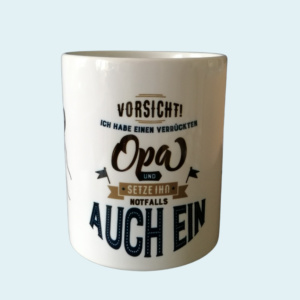 Kaffee-Tasse, weiß,für den liebsten Opa